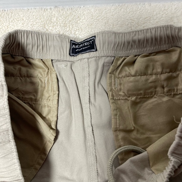 Architect Men's Beige Flat Front Shorts - Picture 5 of 7